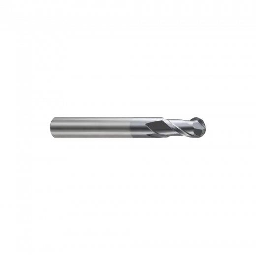 Фреза концевая твердосплавная Alpha-PX c 2-мя зубьями (спираль 35˚), укороченная, сферическая, 0.5X4