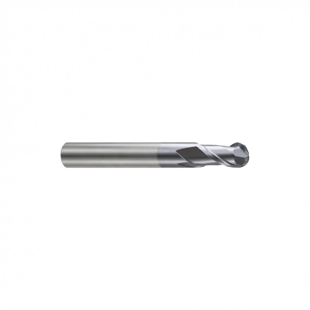 Фреза концевая твердосплавная Alpha-PX c 2-мя зубьями (спираль 35˚), укороченная, сферическая, 0.2X4