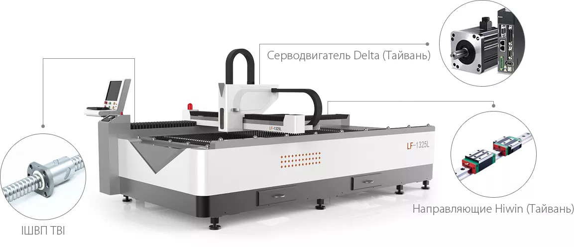 Оптоволоконный лазерный станок для резки металла в отрасли рекламы LF1325L