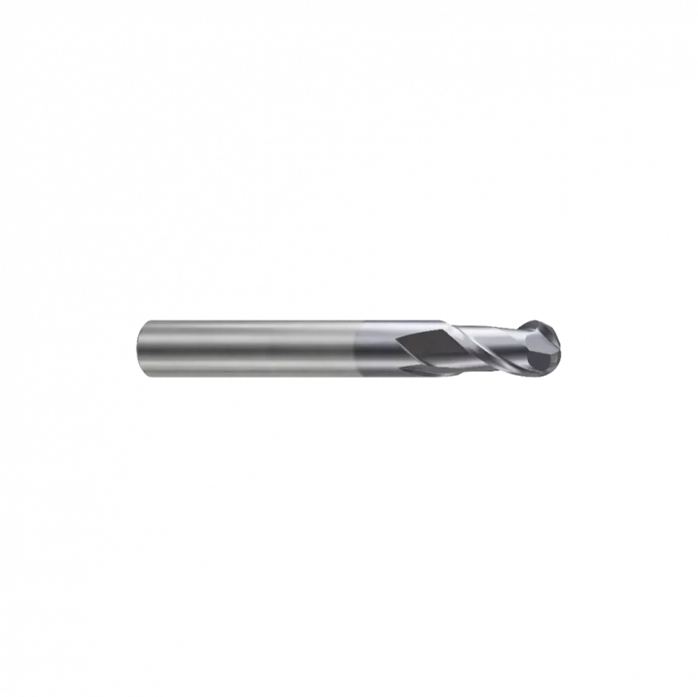 Фреза концевая твердосплавная Alpha-PX c 2-мя зубьями (спираль 35˚), укороченная, сферическая, 0.2X4