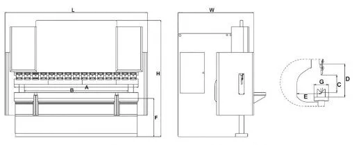 Листогибочный гидравлический пресс INANLAR CNC HAP 70.25/21